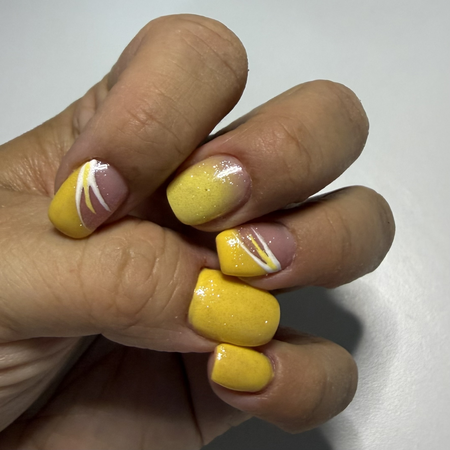Yellow nail art by Beauty by Bea Studio