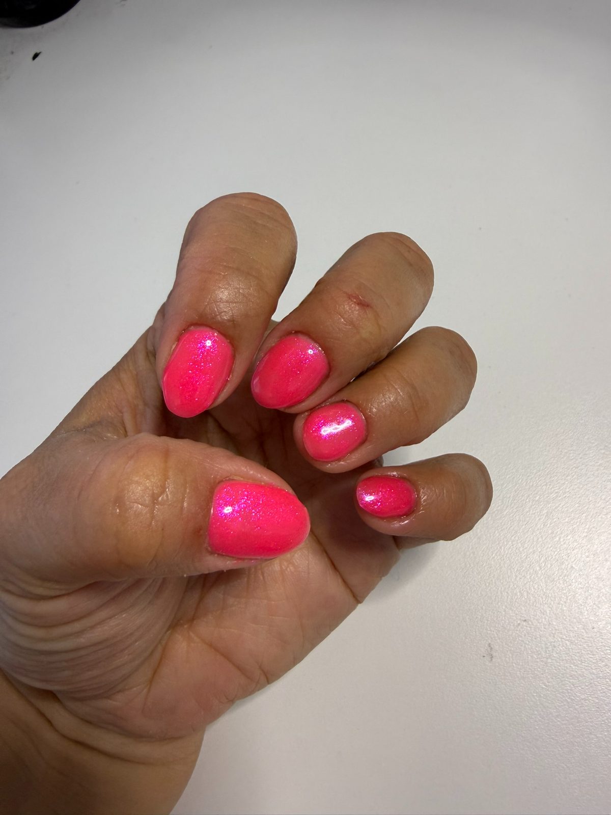 BIAB glitter pink nails by Beauty by Bea Studio
